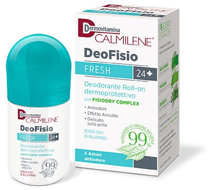 DERMOVITAMINA CALMILENE DEOFISIO FRESH 24+ DEODORANTE ROLL-ON DERMOPROTETTIVO 75 ML - Dolomiti e Natura