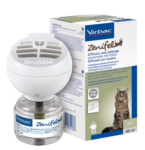 ZENIFEL DIFFUSORE FEROMONI CALMANTI GATTO CON RICARICA 48 ML - Dolomiti e Natura