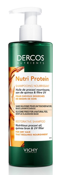 Vichy Dercos Nutrients Shampoo Nutri-Protein Capelli Crespi e Secchi 250 ml - Dolomiti e Natura