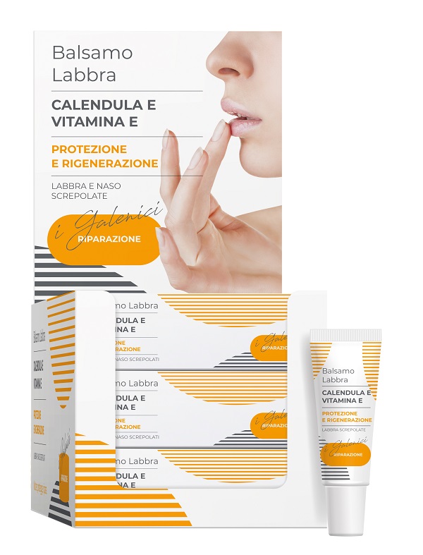 LABO24 BALSAMO NASO LABIALE CON CALENDULA E VITAMINA E 10 ML - Dolomiti e Natura