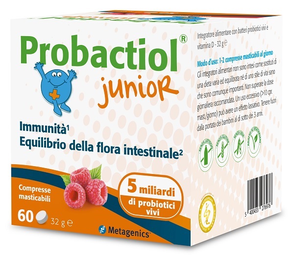 PROBACTIOL JUNIOR 60 COMPRESSE MASTICABILI NEW - Dolomiti e Natura