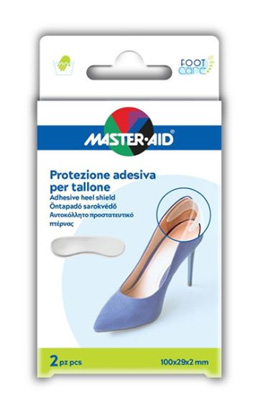 PROTEZIONE ADESIVA MASTER-AID FOOTCARE TRASPARENTE TALLONE 2 PEZZI A4 - Dolomiti e Natura