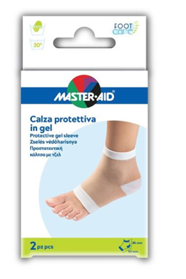 CALZA CON PROTEZIONE MASTER-AID FOOTCARE IDRATANTE IN GEL/TESSUTO PER TALLONI 2 PEZZI F1 - Dolomiti e Natura