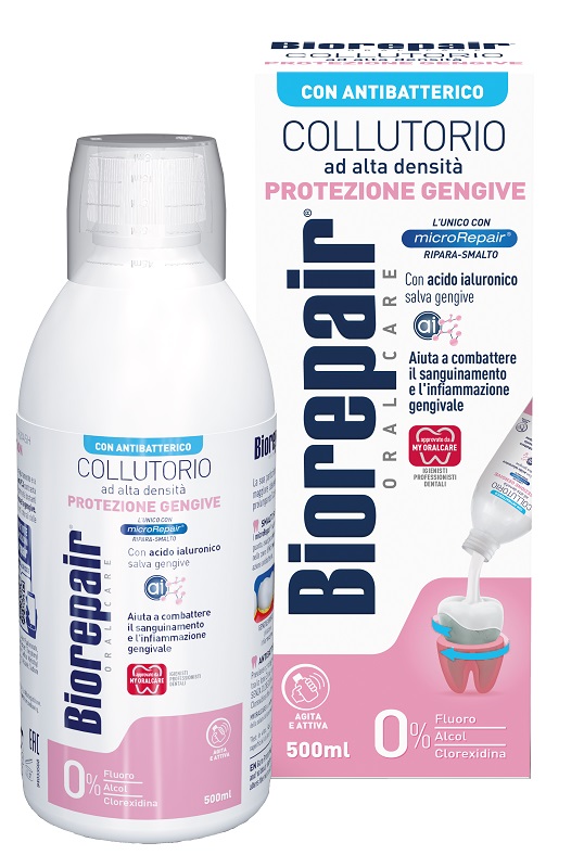 BIOREPAIR ORAL CARE COLLUTORIO ALTA INTENSITA' CON ANTIBATTERICO PROTEZIONE GENGIVE 500 ML - Dolomiti e Natura