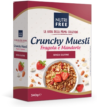 NUTRIFREE CRUNCHY MIX FRAGOLE E MANDORLE 340 G - Dolomiti e Natura