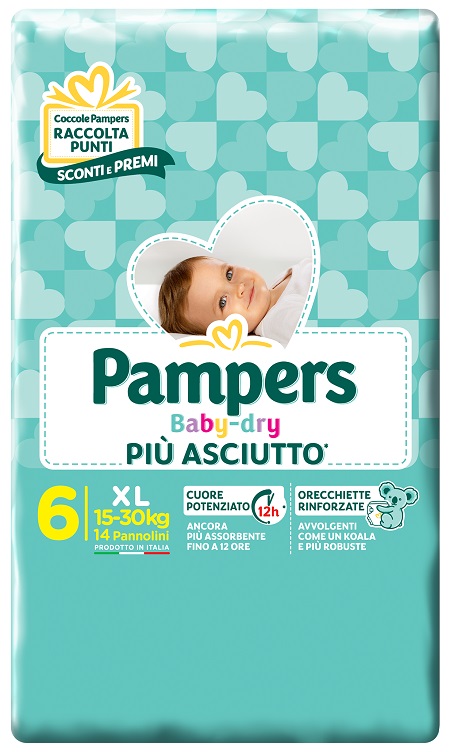 PAMPERS BABY DRY DWCT XL 14 PEZZI - Dolomiti e Natura