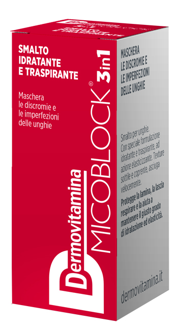 DERMOVITAMINA MICOBLOCK 3 IN 1 SMALTO IDRATANTE E TRASPIRANTE ROSSO 5 ML - Dolomiti e Natura