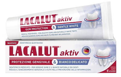 LACALUT AKTIV PROTEZIONE GENGIVALE & BIANCO DELICATO 75 ML - Dolomiti e Natura