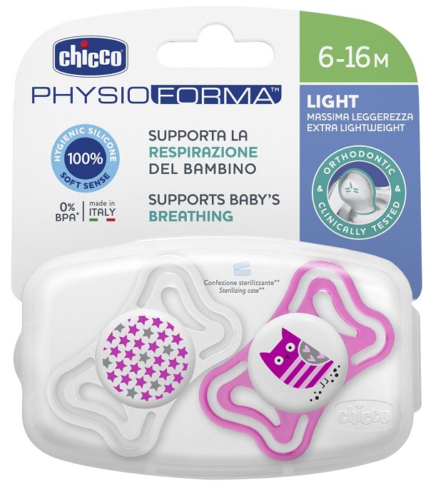 CHICCO SUCCHIETTO LIGHT GIRL SILICONE 6-16 MESI 2 PEZZI - Dolomiti e Natura