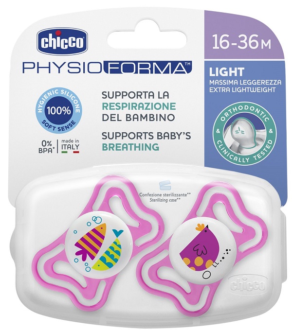 CHICCO SUCCHIETTO LIGHT GIRL SILICONE 16-36 MESI 2 PEZZI - Dolomiti e Natura