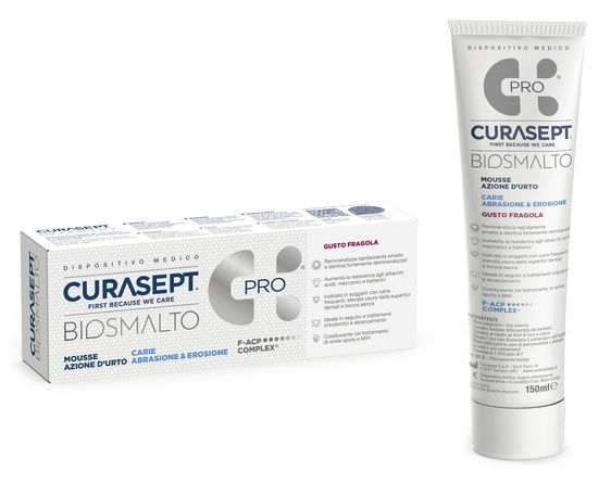 CURASEPT BIOSMALTO MOUSSE CARIE FRAGOLA 50 ML - Dolomiti e Natura