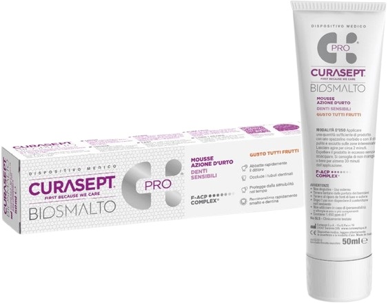 CURASEPT BIOSMALTO MOUSSE DENTI SENSIBILI 50 ML - Dolomiti e Natura