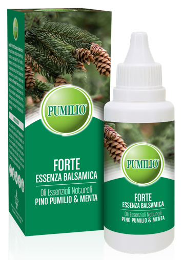 PUMILIO FORTE ESSENZA BALSAMICA OLI ESSENZIALI NATURALI PINO PUMILIO & MENTA 40 ML - Dolomiti e Natura