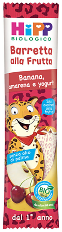 HIPP BIO BARRETTA ALLA FRUTTA BANANA/AMARENA/YOGURT 23 G - Dolomiti e Natura
