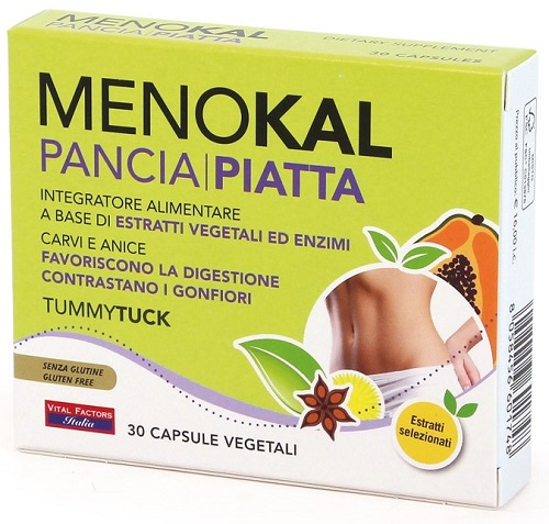 MENOKAL PANCIA PIATTA TUMMY TUCK 30 CAPSULE - Dolomiti e Natura