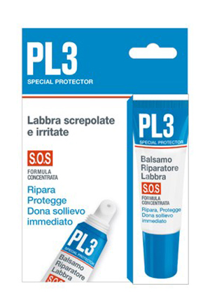 PL3 BALSAMO RIPARATORE LABBRA SOS CON ASTUCCIO 7,5 ML - Dolomiti e Natura