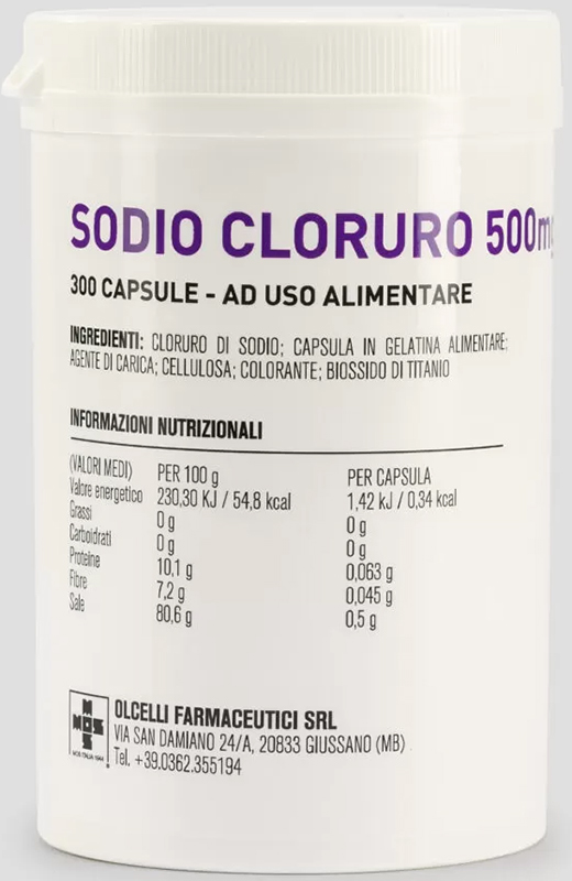 SODIO CLORURO 300 CAPSULE 500MG - Dolomiti e Natura
