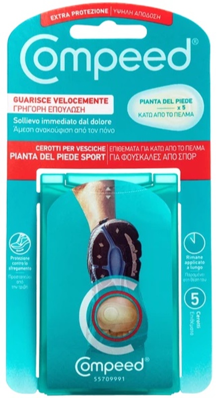 COMPEED CEROTTI PER VESCICHE PIANTA PIEDE SPORT 5 PEZZI - Dolomiti e Natura