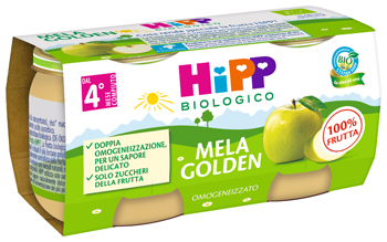 HIPP BIO OMOGENEIZZATO MELA GOLDEN 2 X 80 G - Dolomiti e Natura