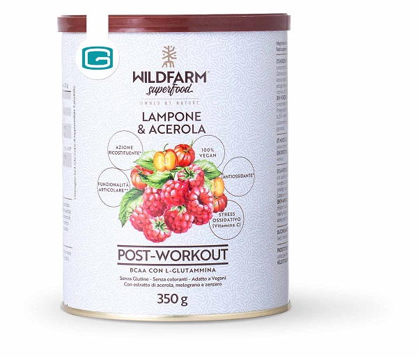 WILDFARM SUPERFOOD POST WORKOUT LAMPONE & ACEROLA 350 G - Dolomiti e Natura