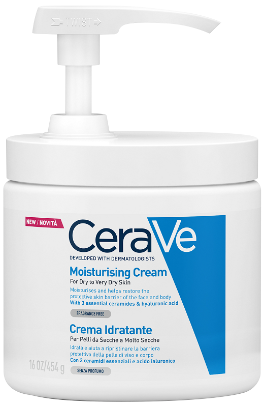 CERAVE CREMA IDRATANTE PER PELLI DA SECCHE A MOLTO SECCHE 454 G PUMP - Dolomiti e Natura