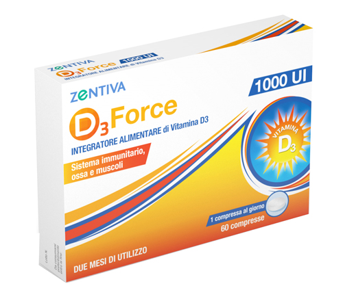Zentiva D3 Force 1000 U.I. 60 Compresse - Dolomiti e Natura