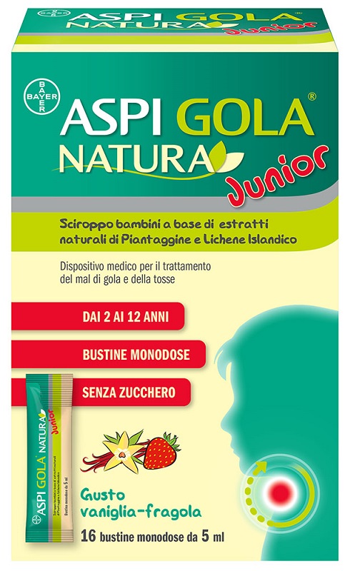 Aspi Gola Natura Junior 16 Bustine Monodose Da 5 ml - Dolomiti e Natura