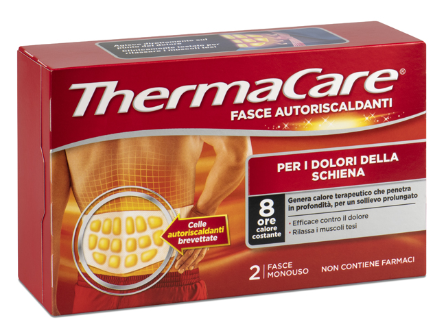 FASCIA AUTORISCALDANTE A CALORE TERAPEUTICO THERMACARE SCHIENA 2 PEZZI - Dolomiti e Natura