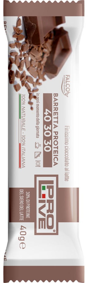 PROLIVE 40 30 30 BARRETTA PROTEICA CIOCCOLATO AL LATTE 40 G - Dolomiti e Natura
