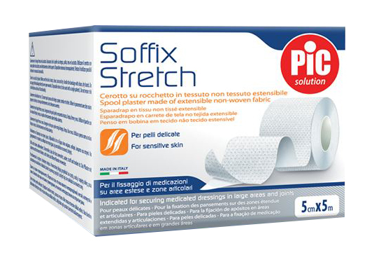 CEROTTO IN ROTOLO PIC SOFFIX STRETCH TESSUTO NON TESSUTO ESTENDIBILE 5X500 CM 1 PEZZO - Dolomiti e Natura