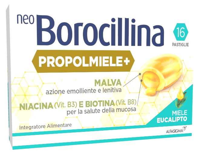 NEOBOROCILLINA PROPOLMIELE+ MIELE/EUCALIPTO 16 PASTIGLIE - Dolomiti e Natura