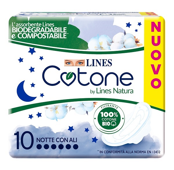 LINES COTONE BIO ULTRA NOTTE 10 PEZZI - Dolomiti e Natura