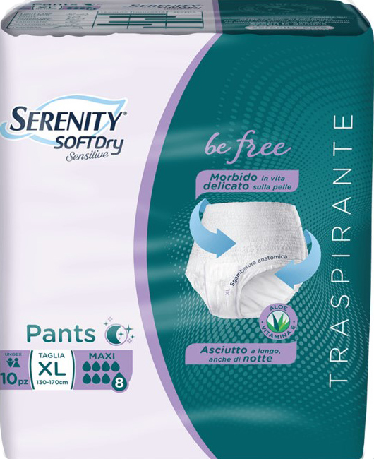 SERENITY PANTS SD SENSITIVE BE FREE MAXI XL 10 PEZZI - Dolomiti e Natura