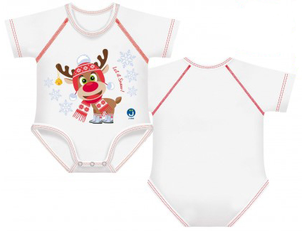 BODY 0-36M BIO COTTON WARM LET IT SNOW RENNA - Dolomiti e Natura