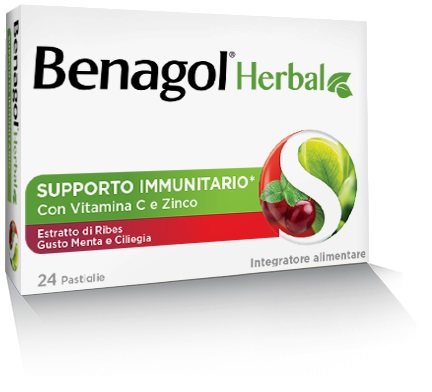 BENAGOL HERBAL MENTA E CILIEGIA 24 PASTIGLIE - Dolomiti e Natura