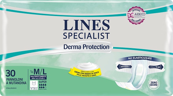 PANNOLONE A MUTANDINA LINES SPECIALIST DERMA SUPER M/L 30 PEZZI - Dolomiti e Natura