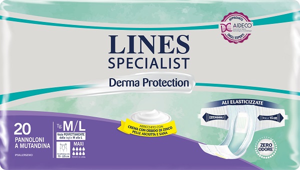PANNOLONE A MUTANDINA LINES SPECIALIST DERMA MAXI M/L 20 PEZZI - Dolomiti e Natura