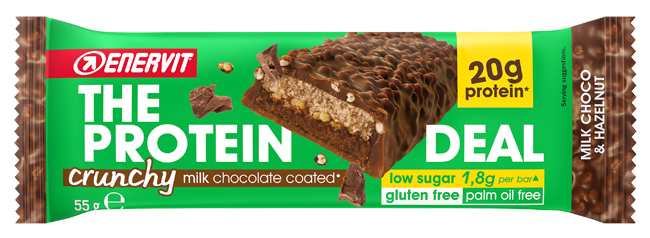 ENERVIT PROTEIN DEAL MILK CHOCO & HAZELNUT 55 G - Dolomiti e Natura