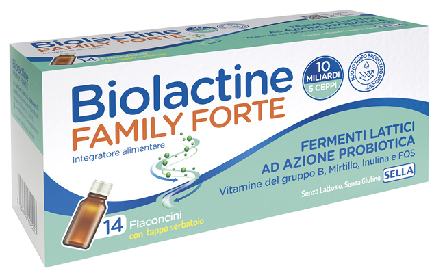 BIOLACTINE FAMILY FORTE 10 MILIARDI 14 FLACONCINI DA 9 ML - Dolomiti e Natura