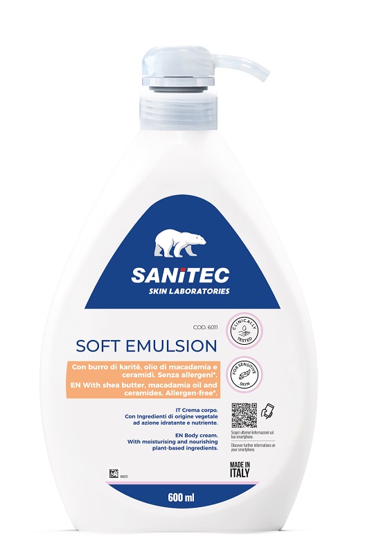 SANITEC SKIN LAB SOFT EMULSION CREMA CORPO IDRATANTE E NUTRIENTE 600 ML - Dolomiti e Natura