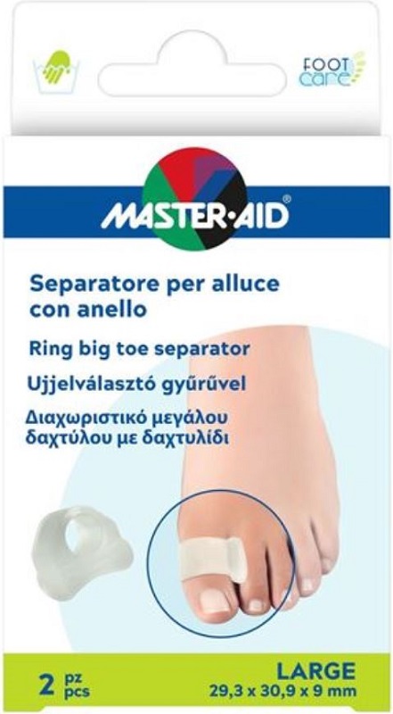 SEPARATORE ALLUCE MASTER-AID FOOTCARE CON ANELLO SMALL 2 PEZZI D3 - Dolomiti e Natura