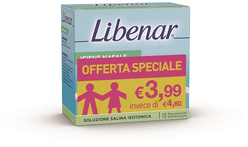 SOLUZIONE ISOTONICA LIBENAR 15 FLACONCINI DA 5 ML TAGLIO PREZZO - Dolomiti e Natura