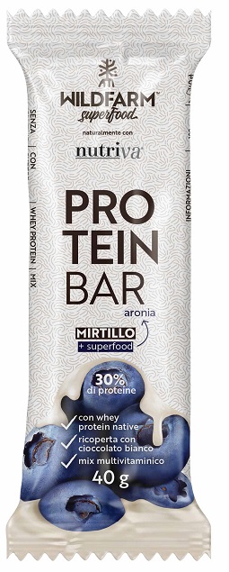 WILDFARM PROTEIN BAR MIRTILLO RICOPERTA CIOCCOLATO BIANCO 40 G - Dolomiti e Natura