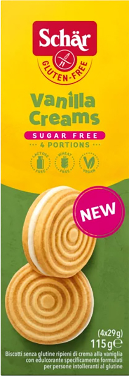 SCHAR SUGAR FREE VANILLA CREAMS 115 G - Dolomiti e Natura