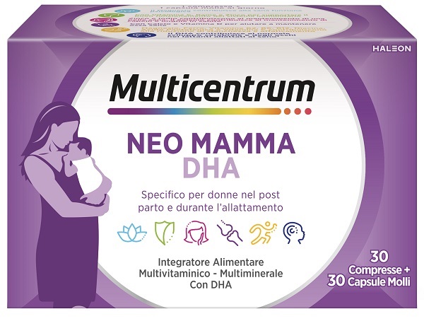 MULTICENTRUM NEO MAMMA DHA 30 COMPRESSE + 30 CAPSULE MOLLI - Dolomiti e Natura