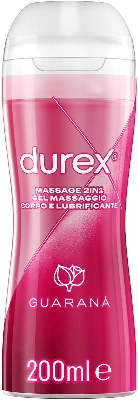 DUREX MASSAGE 2 IN 1 GEL MASSAGGIO CORPO E LUBRIFICANTE GUARANA' 200 ML - Dolomiti e Natura