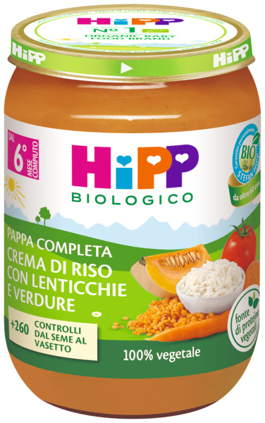 HIPP CREMA DI RISO LENTICCHIE VERDURE 190 G - Dolomiti e Natura