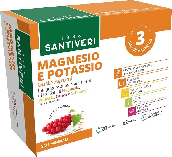 MAGNESIO & POTASSIO SALI MINERALI 20 BUSTINE - Dolomiti e Natura