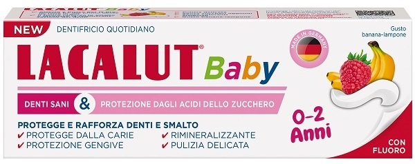 LACALUT DENTIFRICIO BABY 0-2 ANNI 55 ML BANANA LAMPONE - Dolomiti e Natura