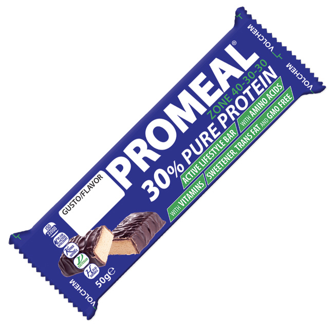 PROMEAL ZONE 40-30-30 30% PURE PROTEIN CARAMEL BARRETTA 50 G - Dolomiti e Natura